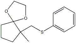 6-(Phenylthiomethyl)-6-methyl-1,4-dioxaspiro[4.4]nonane Struktur