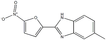 5-Methyl-2-[5-nitrofuran-2-yl]-1H-benzimidazole Struktur