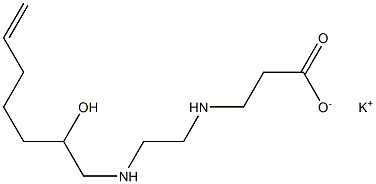 3-[N-[2-[N-(2-Hydroxy-6-heptenyl)amino]ethyl]amino]propionic acid potassium salt Struktur