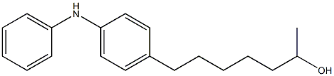 4-(6-Hydroxyheptyl)phenylphenylamine Struktur