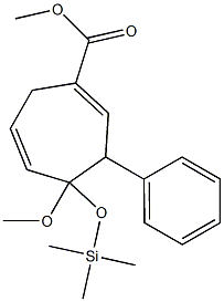 4-Methoxy-4-(trimethylsilyloxy)-3-phenyl-1,5-cycloheptadiene-1-carboxylic acid methyl ester Struktur