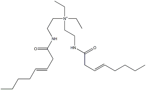 N,N-Diethyl-2-(3-octenoylamino)-N-[2-(3-octenoylamino)ethyl]ethanaminium Struktur