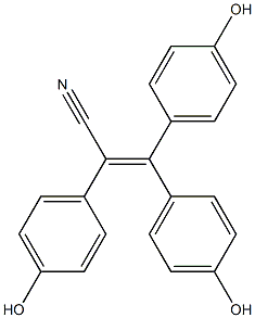 2,3,3-Tris(4-hydroxyphenyl)acrylonitrile Struktur