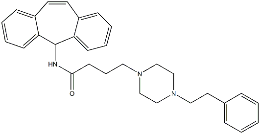 4-[4-(2-Phenylethyl)-1-piperazinyl]-N-(5H-dibenzo[a,d]cyclohepten-5-yl)butyramide Struktur