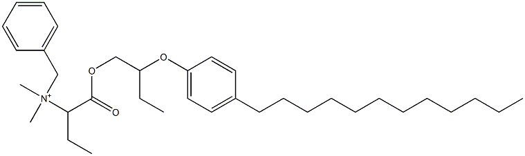 N,N-Dimethyl-N-benzyl-N-[1-[[2-(4-dodecylphenyloxy)butyl]oxycarbonyl]propyl]aminium Struktur