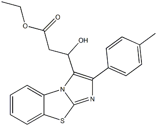 3-[2-(4-Methylphenyl)imidazo[2,1-b]benzothiazol-3-yl]-3-hydroxypropanoic acid ethyl ester Struktur