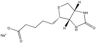 (3aS,4S,6aR)-Hexahydro-2-oxo-1H-thieno[3,4-d]imidazole-4-pentanoic acid sodium salt Struktur