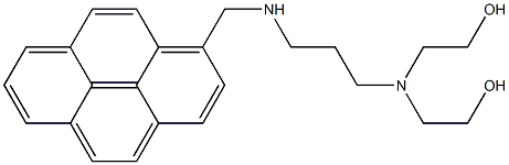 1-[3-[Bis(2-hydroxyethyl)amino]propylaminomethyl]pyrene Struktur