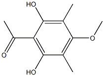 2',6'-Dihydroxy-4'-methoxy-3',5'-dimethylacetophenone Struktur