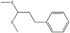 3-Phenyl-1,1-bis(methylthio)propane Struktur