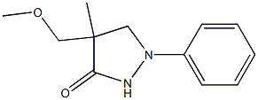 4-Methoxymethyl-4-methyl-1-phenylpyrazolidin-3-one Struktur