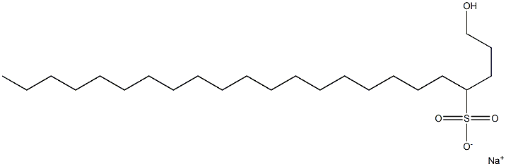 1-Hydroxytricosane-4-sulfonic acid sodium salt Struktur