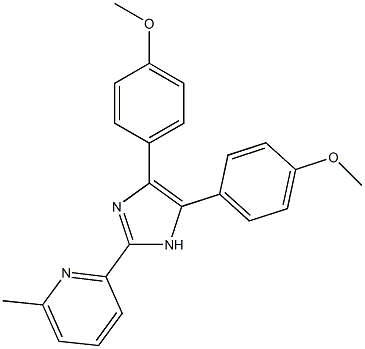 4,5-Bis(4-methoxyphenyl)-2-(6-methyl-2-pyridyl)-1H-imidazole Struktur