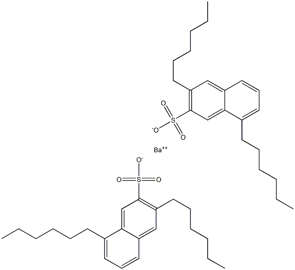 Bis(3,8-dihexyl-2-naphthalenesulfonic acid)barium salt Struktur