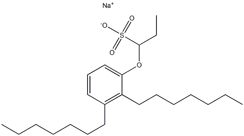 1-(2,3-Diheptylphenoxy)propane-1-sulfonic acid sodium salt Struktur