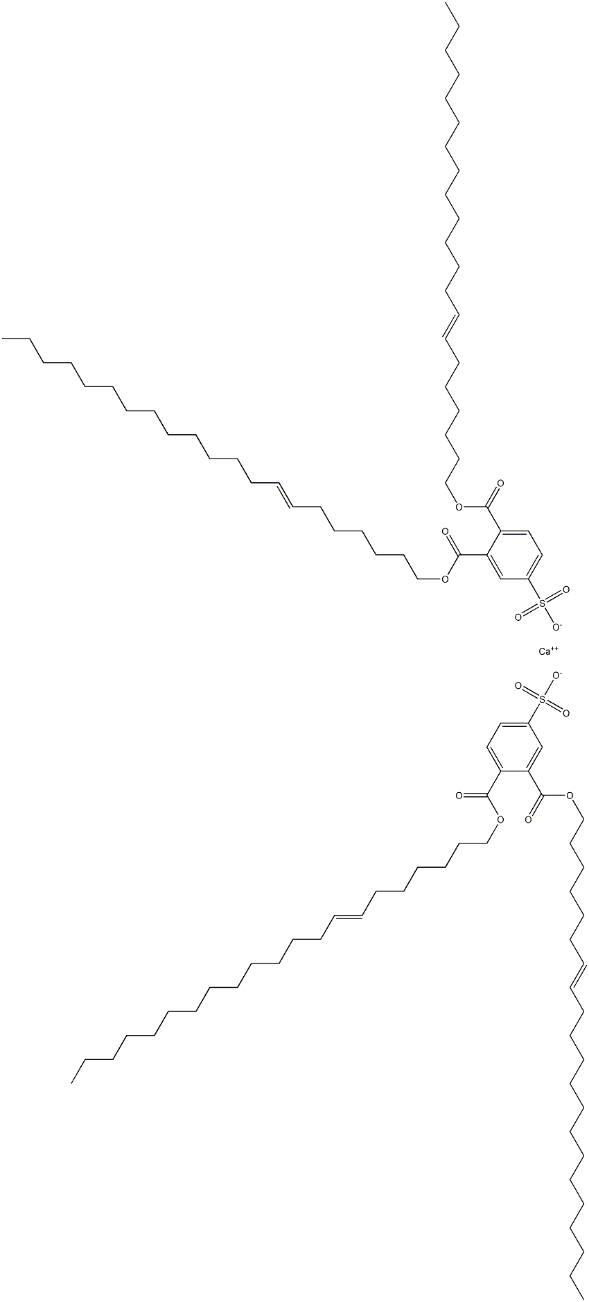 Bis[3,4-di(7-henicosenyloxycarbonyl)benzenesulfonic acid]calcium salt Struktur