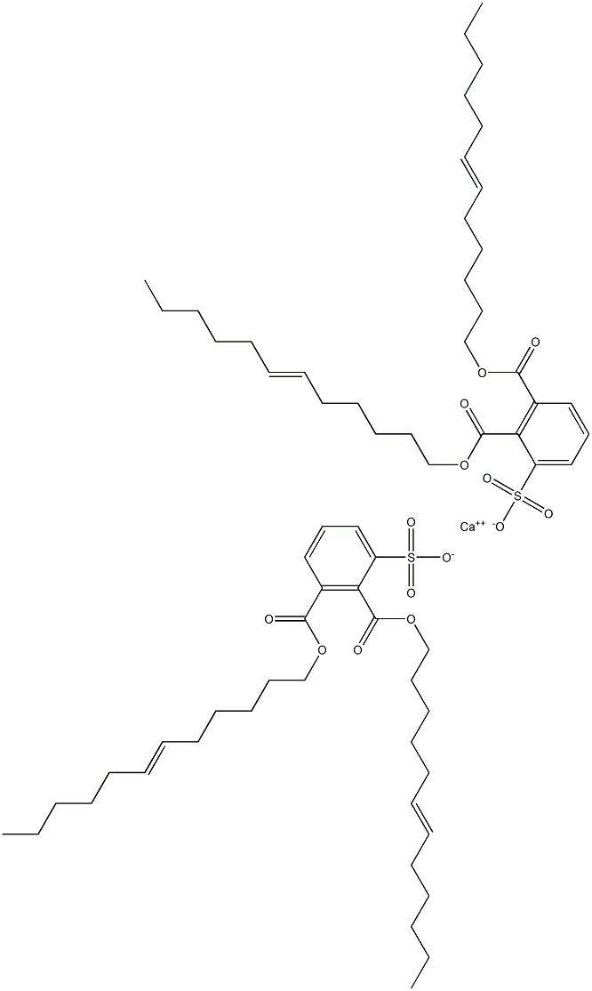 Bis[2,3-di(6-dodecenyloxycarbonyl)benzenesulfonic acid]calcium salt Struktur