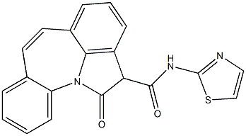 1,2-Dihydro-1-oxo-N-(2-thiazolyl)indolo[1,7-ab][1]benzazepine-2-carboxamide Struktur