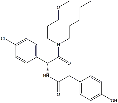 N-[(R)-1-(4-Chlorophenyl)-2-[(3-methoxypropyl)pentylamino]-2-oxoethyl]-4-hydroxybenzeneacetamide Struktur