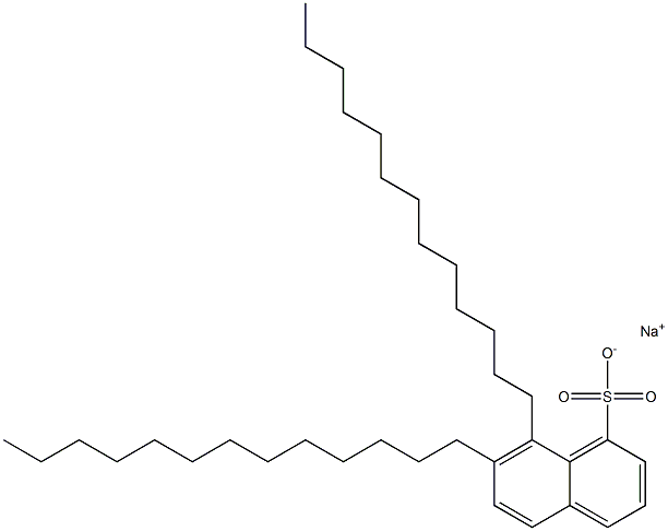 7,8-Ditridecyl-1-naphthalenesulfonic acid sodium salt Struktur