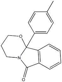 3,4-Dihydro-10b-(4-methylphenyl)-2H-[1,3]oxazino[2,3-a]isoindol-6(10bH)-one Struktur