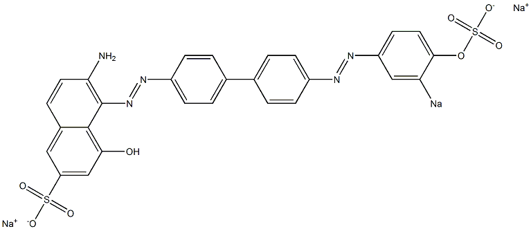 6-Amino-4-hydroxy-5-[[4'-[(4-hydroxy-3-sodiosulfophenyl)azo]-1,1'-biphenyl-4-yl]azo]naphthalene-2-sulfonic acid sodium salt Struktur