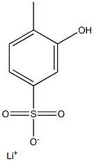 3-Hydroxy-4-methylbenzenesulfonic acid lithium salt Struktur