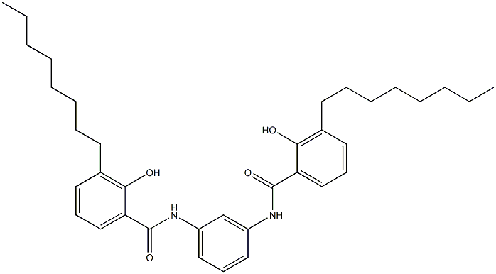 N,N'-Bis(3-octylsalicyloyl)-m-phenylenediamine Struktur