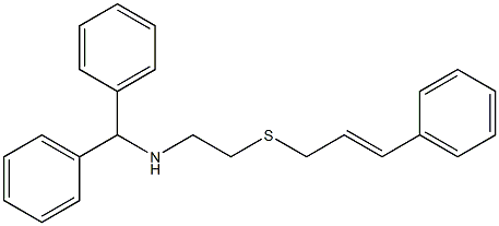 N-[2-(3-Phenyl-2-propenylthio)ethyl]diphenylmethanamine Struktur