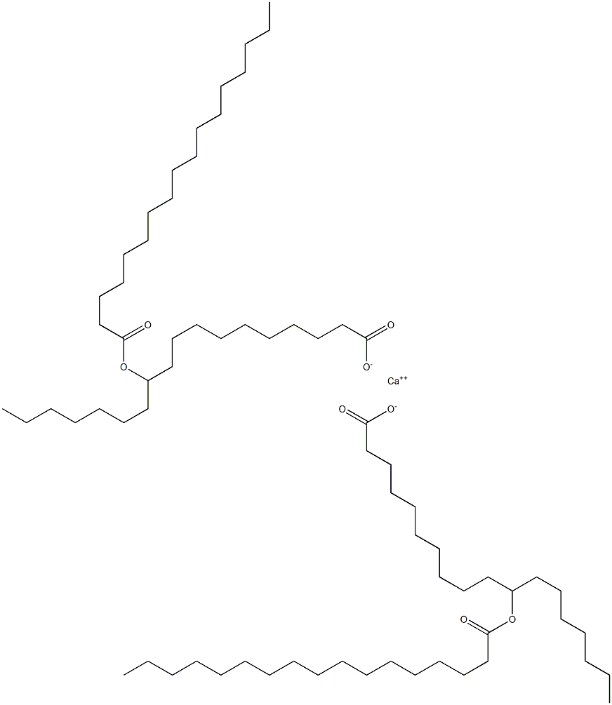 Bis(11-heptadecanoyloxystearic acid)calcium salt Struktur