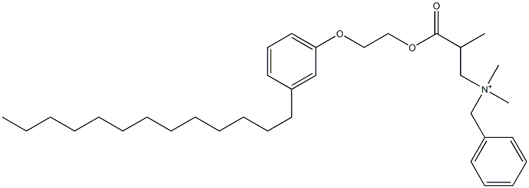 N,N-Dimethyl-N-benzyl-N-[2-[[2-(3-tridecylphenyloxy)ethyl]oxycarbonyl]propyl]aminium Struktur