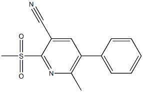 2-(Methylsulfonyl)-5-phenyl-6-methylpyridine-3-carbonitrile Struktur