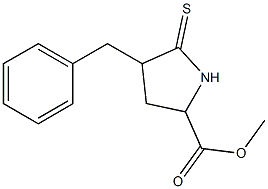 4-Benzyl-5-thioxopyrrolidine-2-carboxylic acid methyl ester Struktur