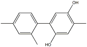 5-Methyl-2-(2,4-dimethylphenyl)benzene-1,4-diol Struktur