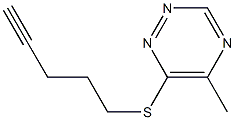 5-Methyl-6-(4-pentynylthio)-1,2,4-triazine Struktur