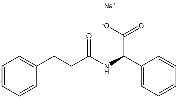 2-Phenyl-N-(3-phenylpropionyl)-D-glycine sodium salt Struktur