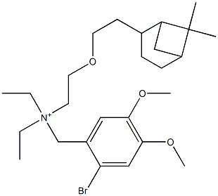 2-Bromo-N-[2-[2-(6,6-dimethylbicyclo[3.1.1]heptan-2-yl)ethoxy]ethyl]-N,N-diethyl-4,5-dimethoxybenzenemethanaminium Struktur