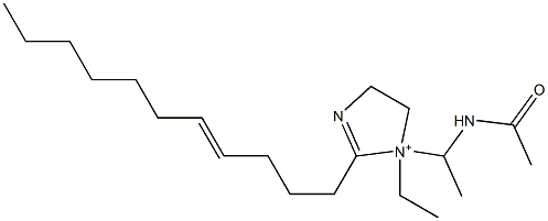 1-[1-(Acetylamino)ethyl]-1-ethyl-2-(4-undecenyl)-2-imidazoline-1-ium Struktur