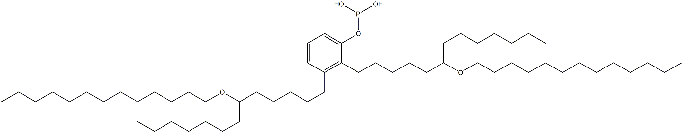 Phosphorous acid bis[6-(tridecyloxy)tridecyl]phenyl ester Struktur