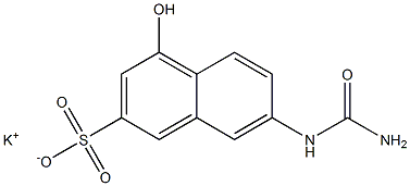 4-Hydroxy-7-ureido-2-naphthalenesulfonic acid potassium salt Struktur