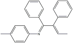 1,2-Diphenyl-N-(p-tolyl)-2-buten-1-imine Struktur