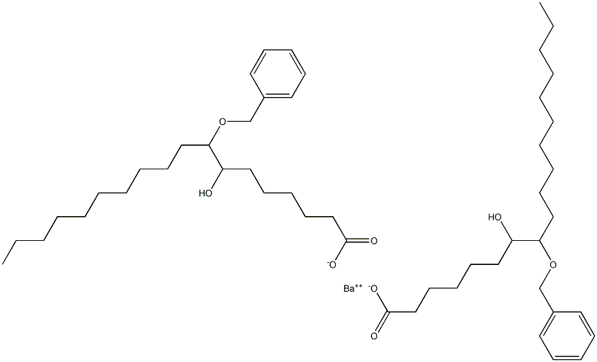 Bis(8-benzyloxy-7-hydroxystearic acid)barium salt Struktur