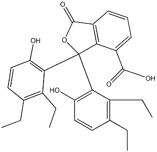 1,1-Bis(2,3-diethyl-6-hydroxyphenyl)-1,3-dihydro-3-oxoisobenzofuran-7-carboxylic acid Struktur