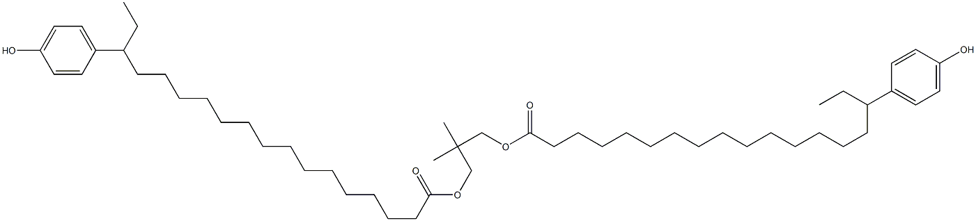 Bis[16-(4-hydroxyphenyl)stearic acid]2,2-dimethylpropane-1,3-diyl ester Struktur