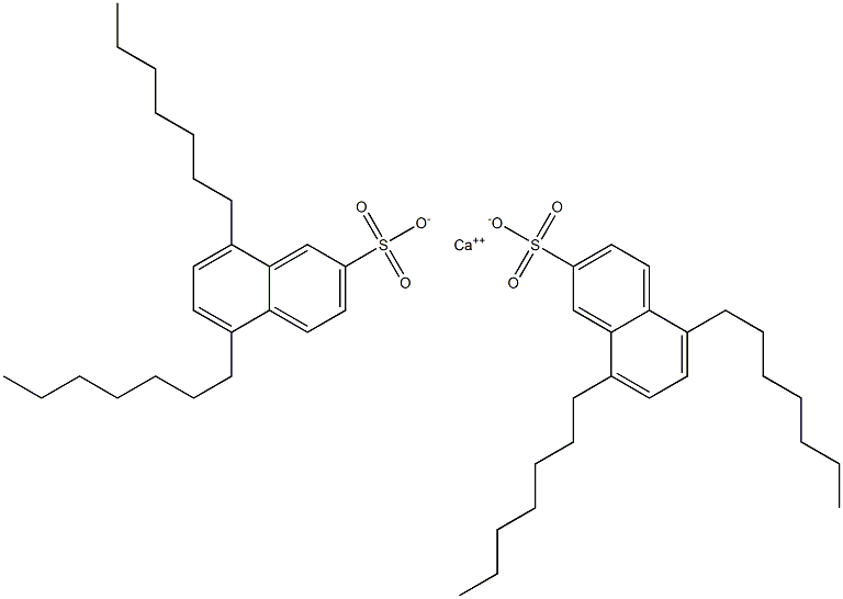 Bis(5,8-diheptyl-2-naphthalenesulfonic acid)calcium salt Struktur