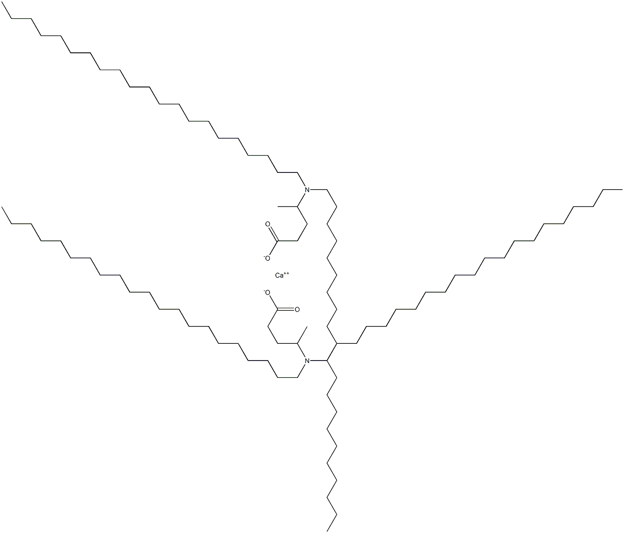 Bis[4-(dihenicosylamino)valeric acid]calcium salt Struktur