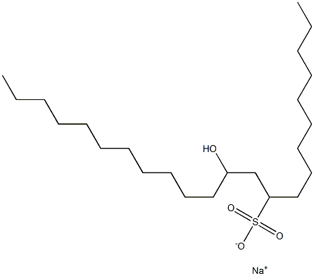 12-Hydroxytricosane-10-sulfonic acid sodium salt Struktur