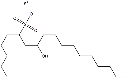 8-Hydroxyoctadecane-6-sulfonic acid potassium salt Struktur