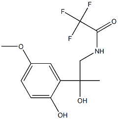 N-[2-Hydroxy-2-(2-hydroxy-5-methoxyphenyl)propyl]-2,2,2-trifluoroacetamide Struktur