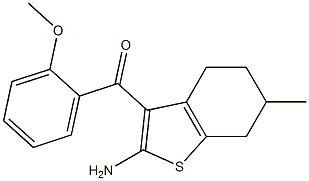 2-Amino-3-(2-methoxybenzoyl)-6-methyl-4,5,6,7-tetrahydrobenzo[b]thiophene Struktur